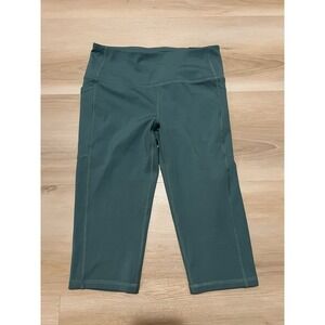 NWT DSG Momentum Teal Blue High Rise Capri Leggings Women's Size Small Cropped‎